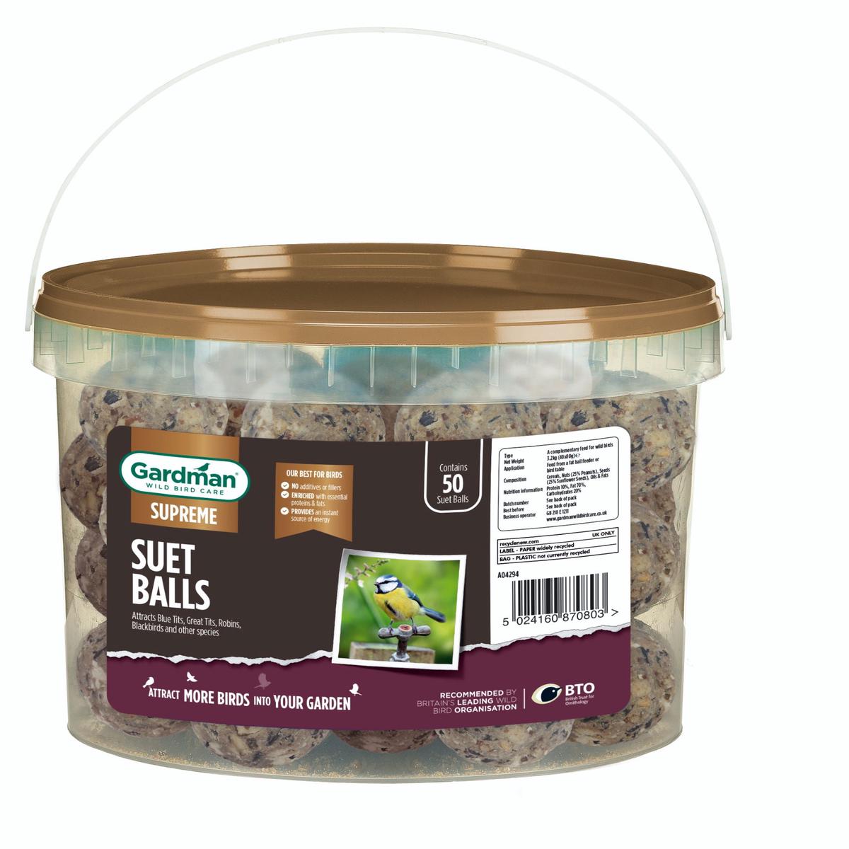 Gardman Supreme Suet Balls 50 Tub