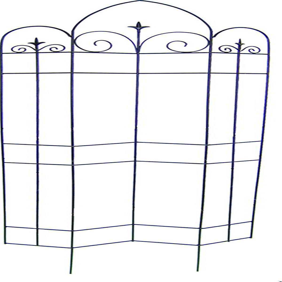 Offset Finial Garden Trellis - BLACK | 72 IN