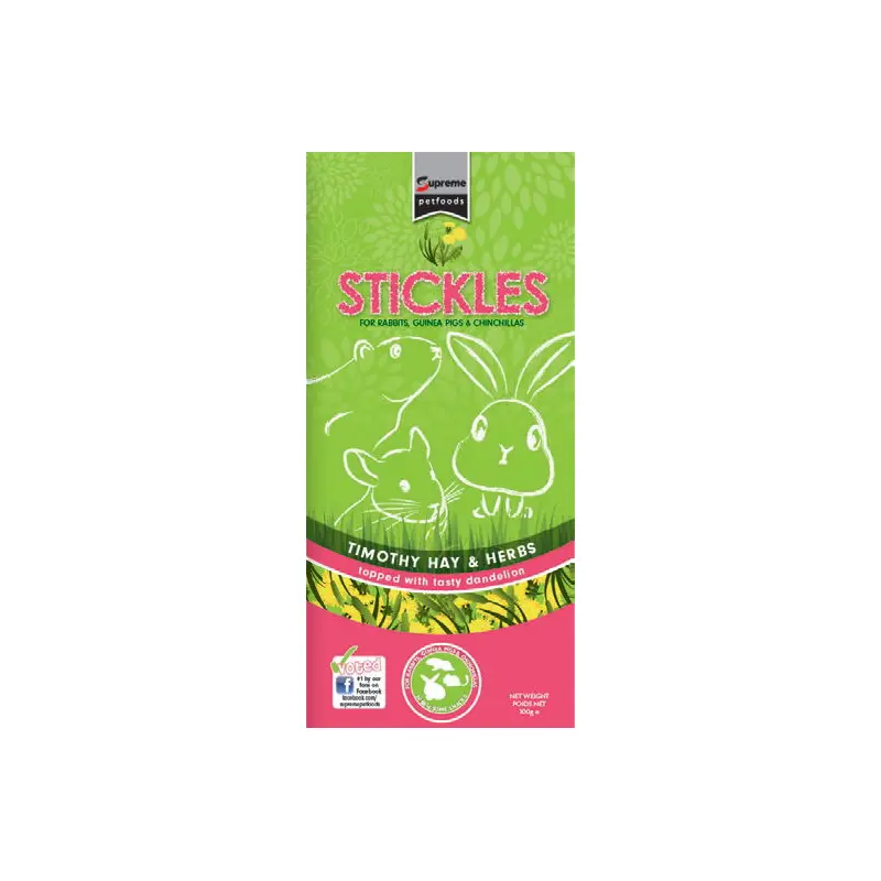 Supreme Stickles With Timothy Hay & Herbs 100g