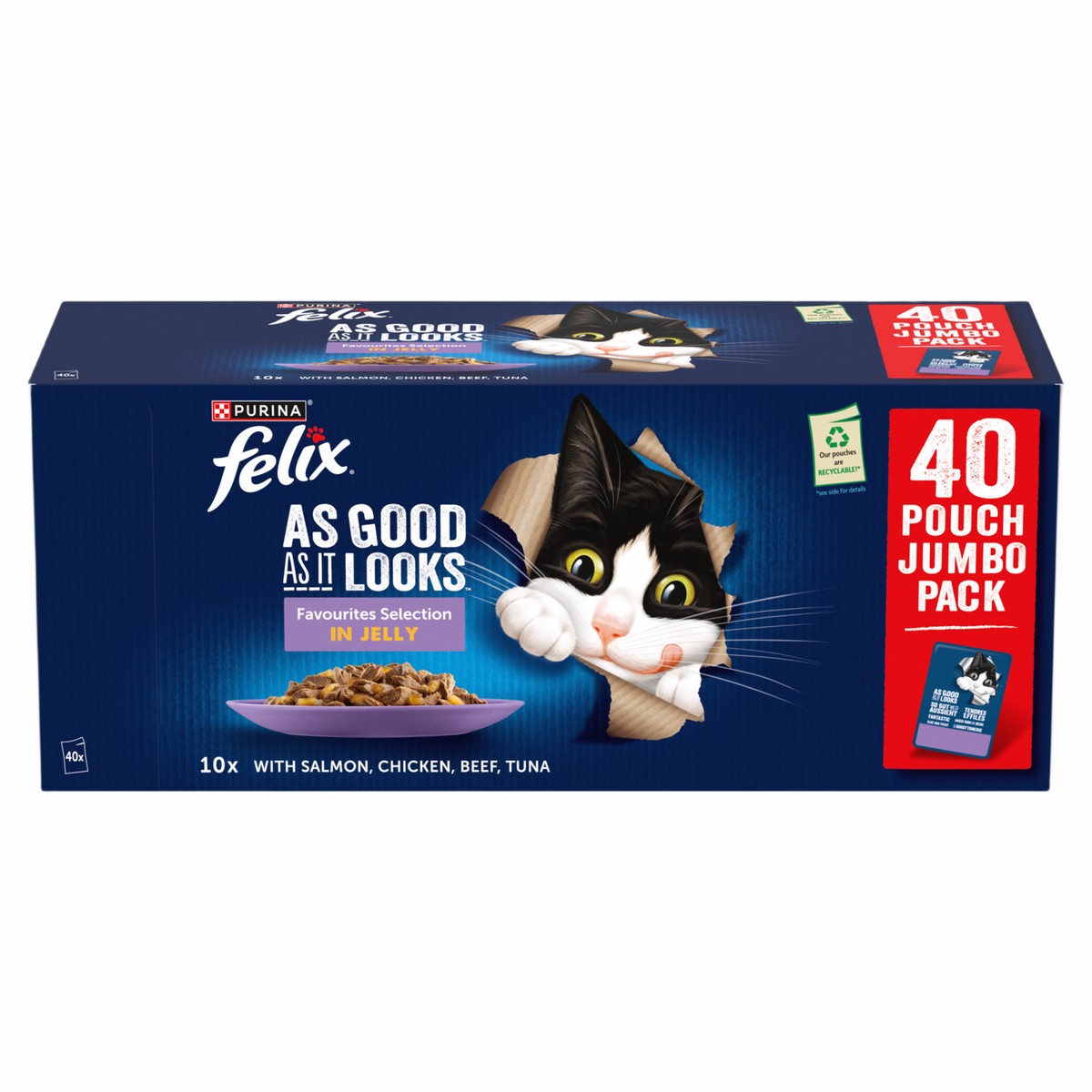 Felix 'As Good as it Looks' Cat Pouch - Mixed Selection Multipack 40 x 85g