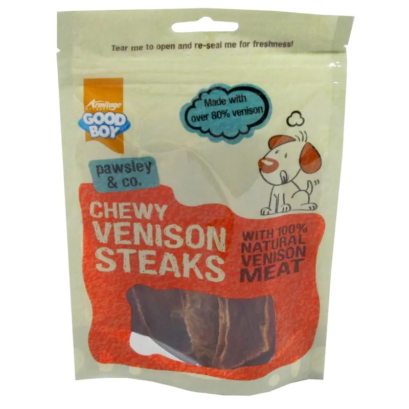 Good Boy Pawsley & Co Chewy Venison Steaks 80g