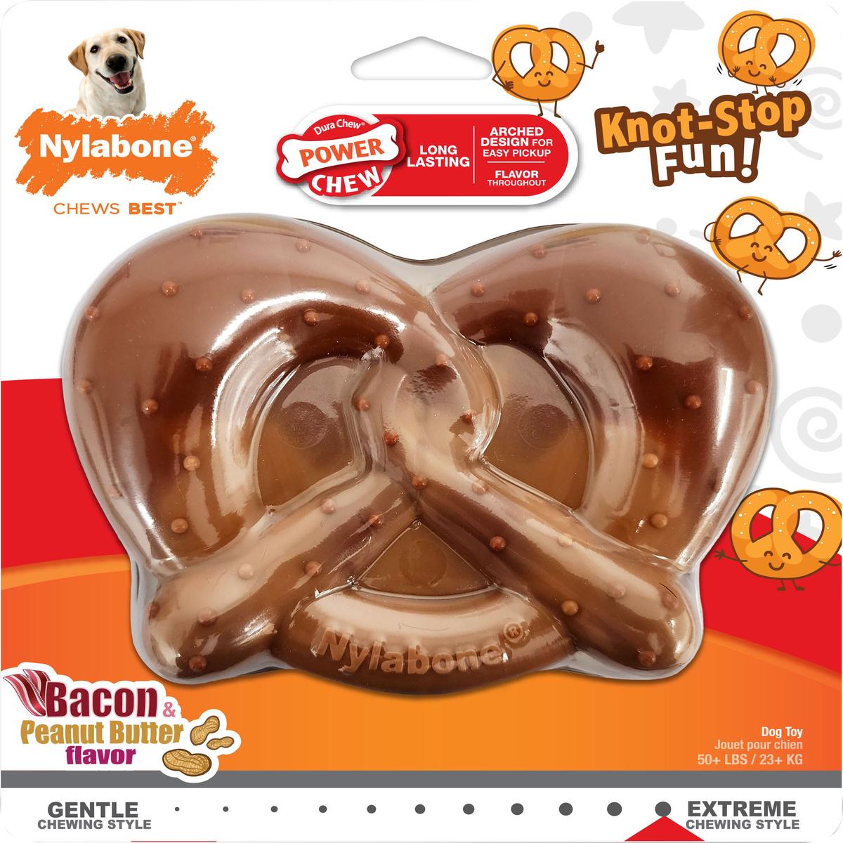 Nylabone Power Chew Knot Stop Fun - BACON/PEANUT BU | SOUPER