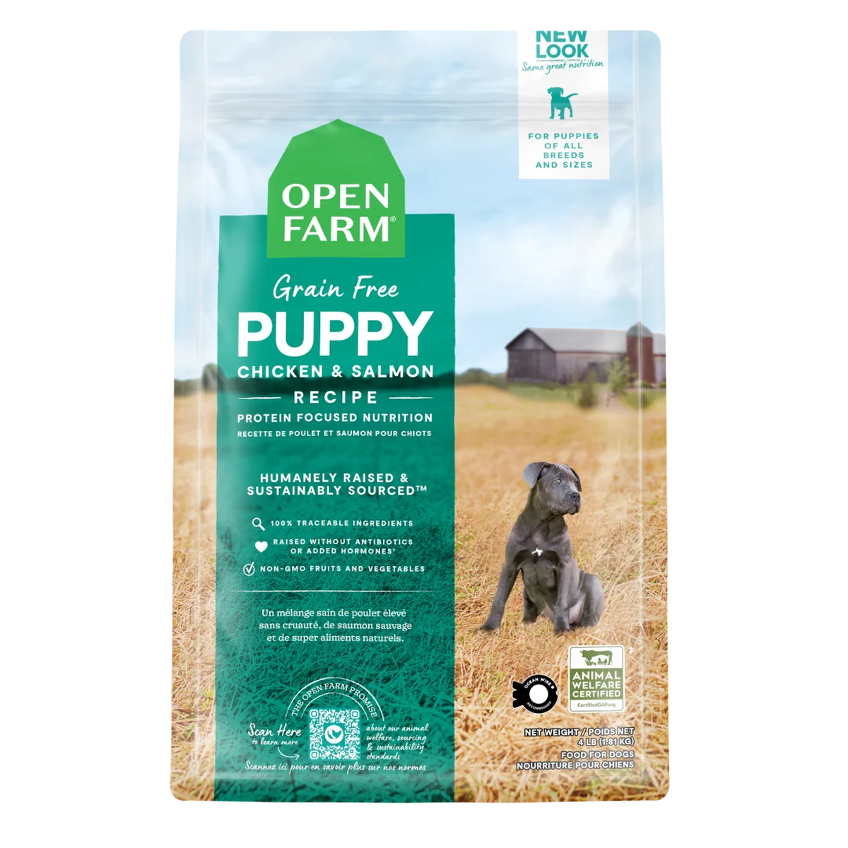 Open Farm Grain Free Chicken Salmon Puppy 22 lb