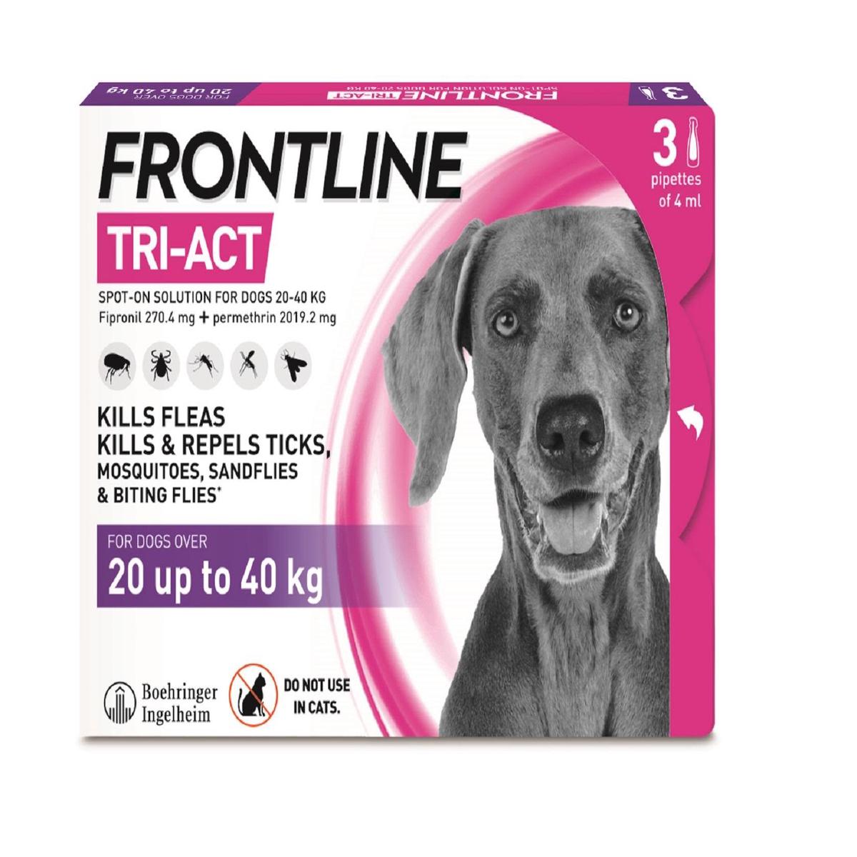 Frontline Tri-Act Flea & Tick Treament for Large Dogs (20-40kg)