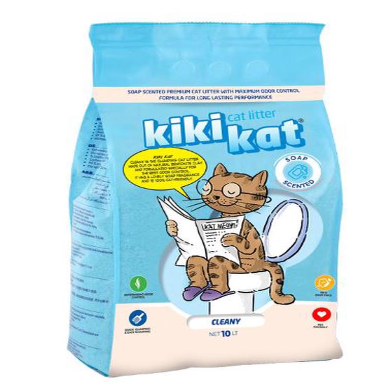 Kiki Kat - White Bentonite Clumping Cat Litter -10 L (8.7 Kg) - Mountain Fresh