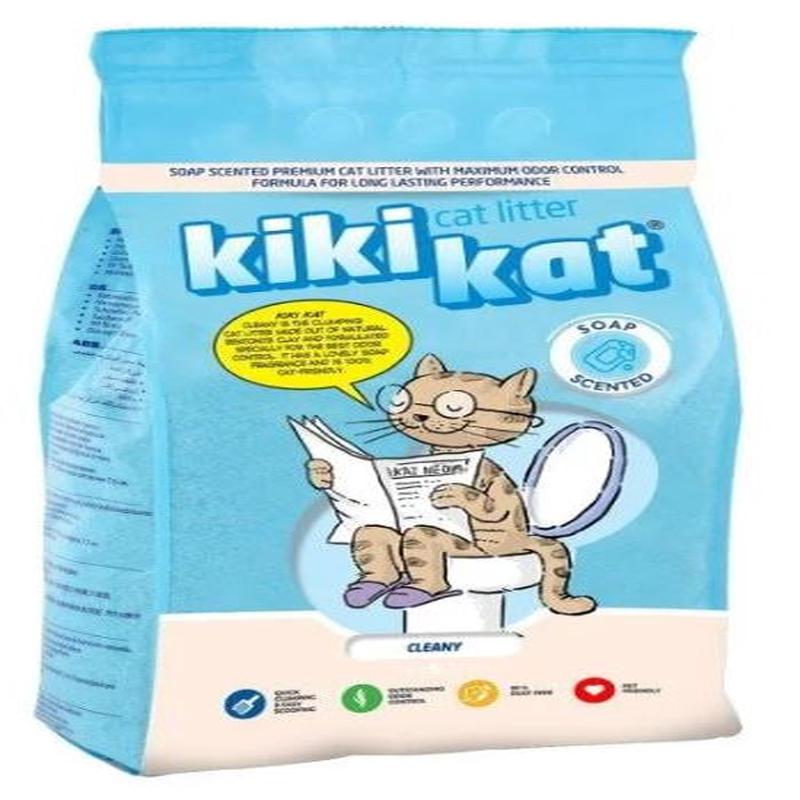 Kiki Kat White Bentonite Clumping Cat Litter 5L (4.35Kg) - Mountain Fresh