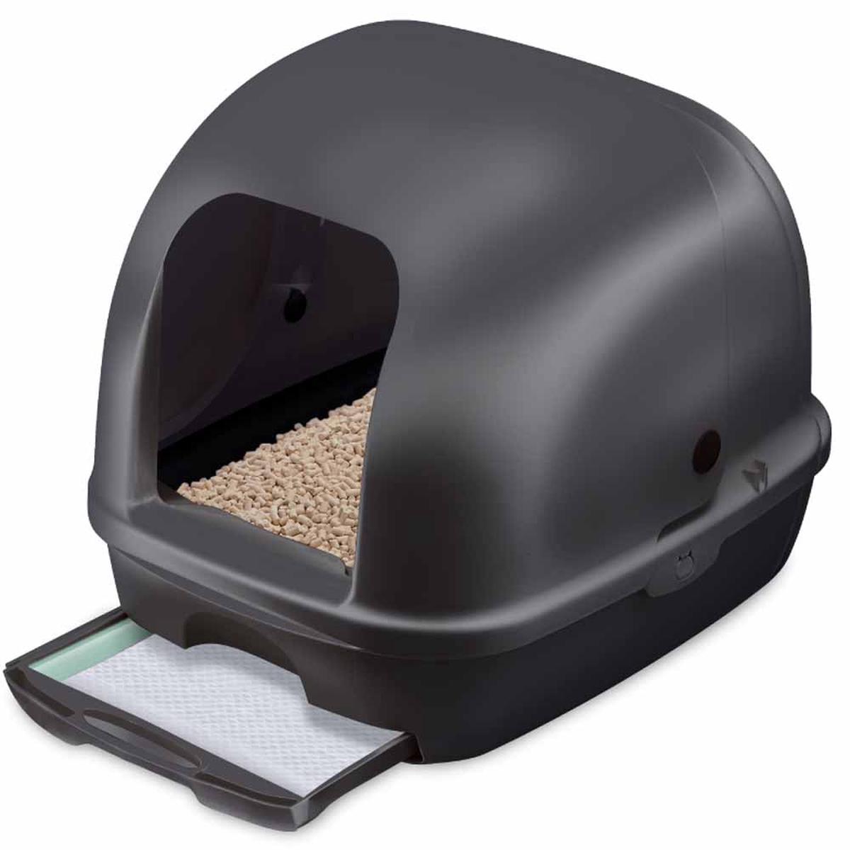 12% OFF: Unicharm Deo Toilet Full Cover Cat Litter Box (Dark Grey)