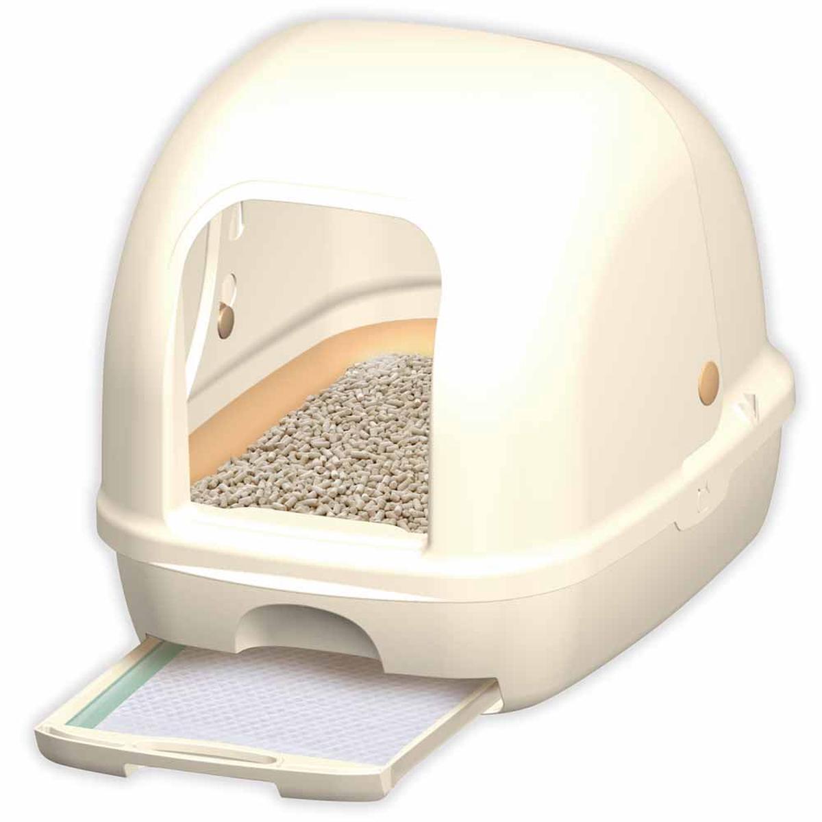 12% OFF: Unicharm Deo Toilet Full Cover Cat Litter Box (Ivory)