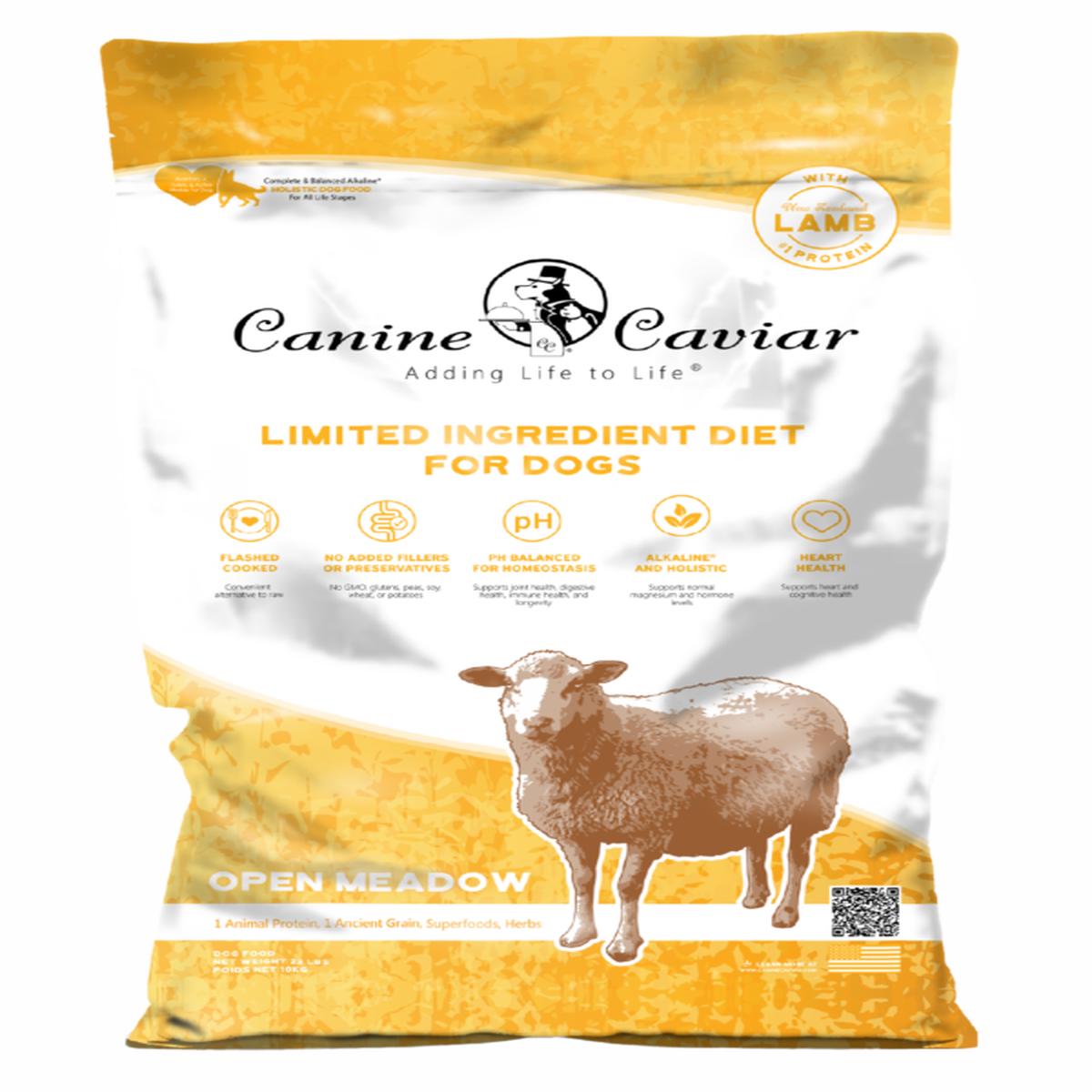 Canine Caviar Limited Ingredient Dry Dog Food - Open Meadow Lamb & Millet - 22lb Bag