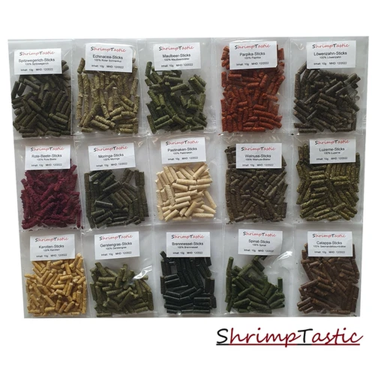 (10/100g) ShrimpTastic Food Sticks 10g Sample / for Shrimp, Snails, Catfish