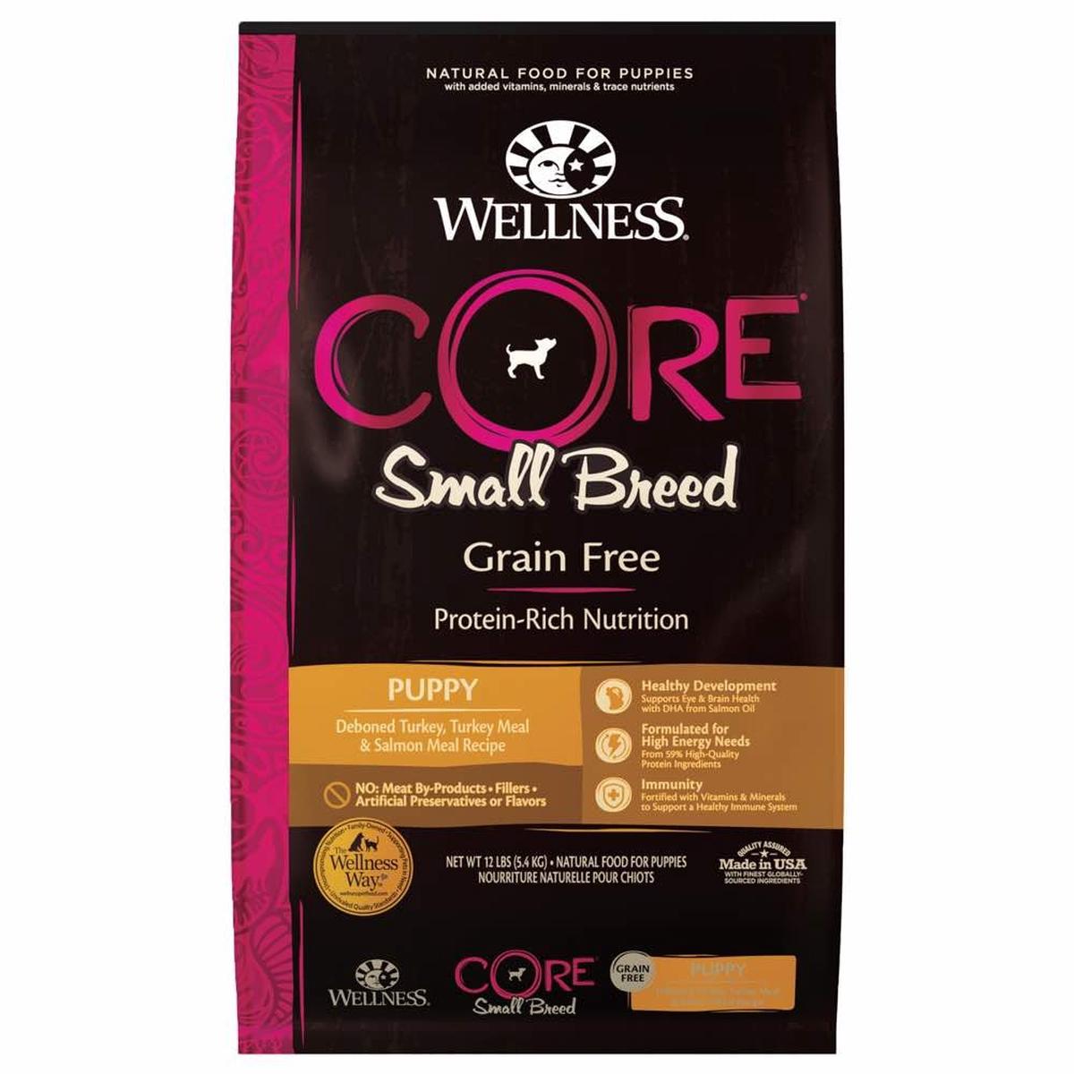 '30% OFF 12lb + FREE TREAT': Wellness CORE Grain-Free Small Breed Puppy Dry Dog Food