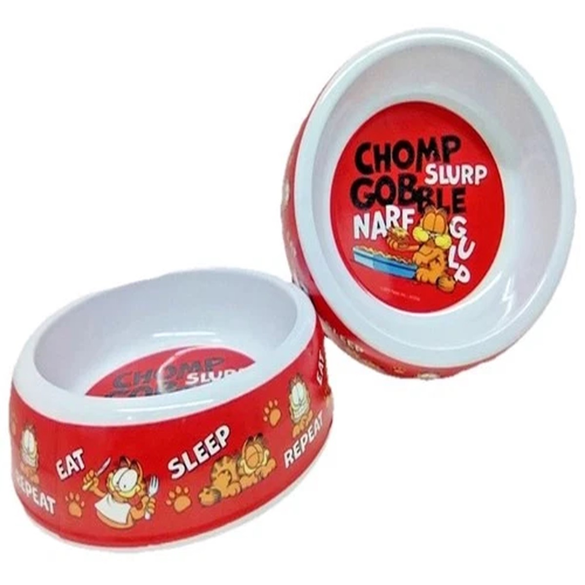 ( Lot 2 ) Garfield Dog, Cat Pet Kitten Food Water Pet Bowls